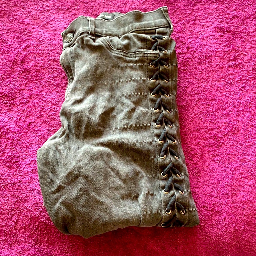 Express high rise lace up jeggings